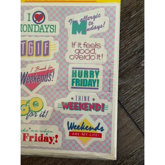 Vintage 1984 Hallmark WEEKEND Stickers 4 Sheets Self Adhesive NOS Teacher School - Picture 3 of 5